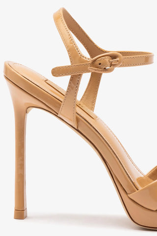 Angelina Sandal In Tan Patent Leather