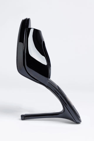 Jasmine Platform Mule Black Patent Leather Mule Larroudé