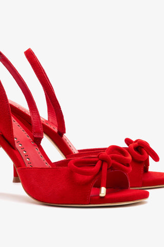 Lady Sandal In Scarlet Suede