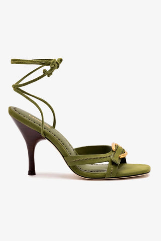 Verona Strappy Sandal In Seaweed Suede