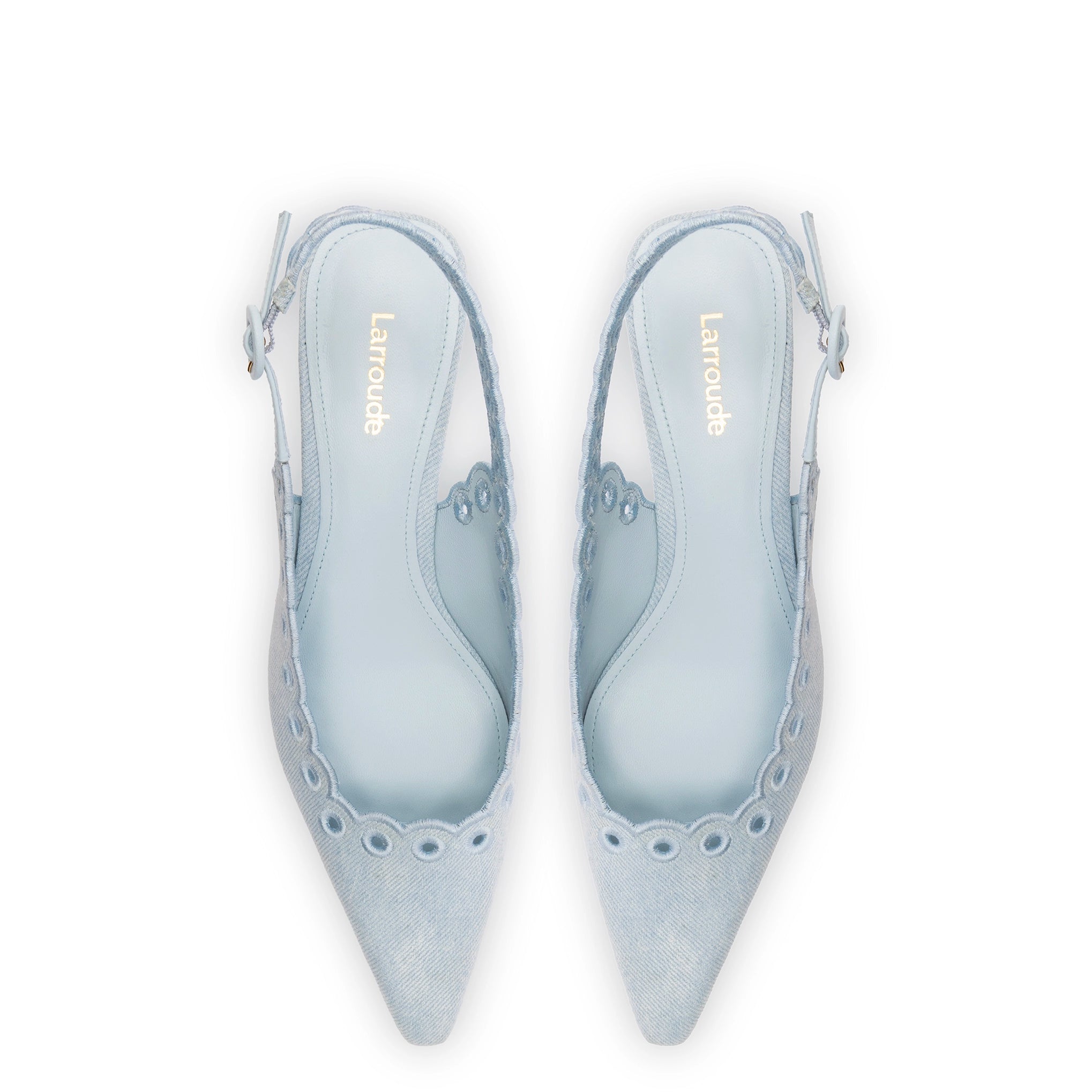 Florence Broderie Pump In Maya Denim