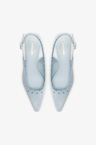 Florence Broderie Pump In Maya Denim