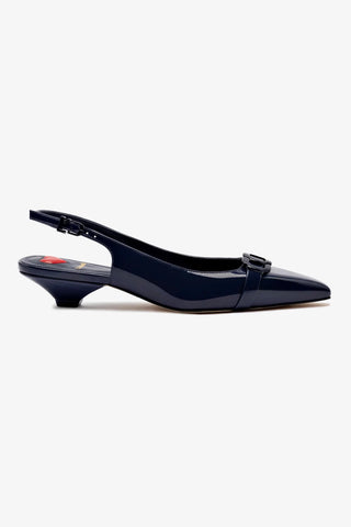 Franca Pump In Navy Patent Leather