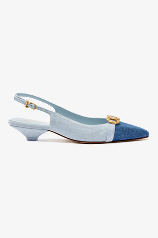 Franca Pump In Blue Denim