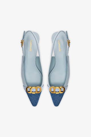 Franca Pump In Blue Denim