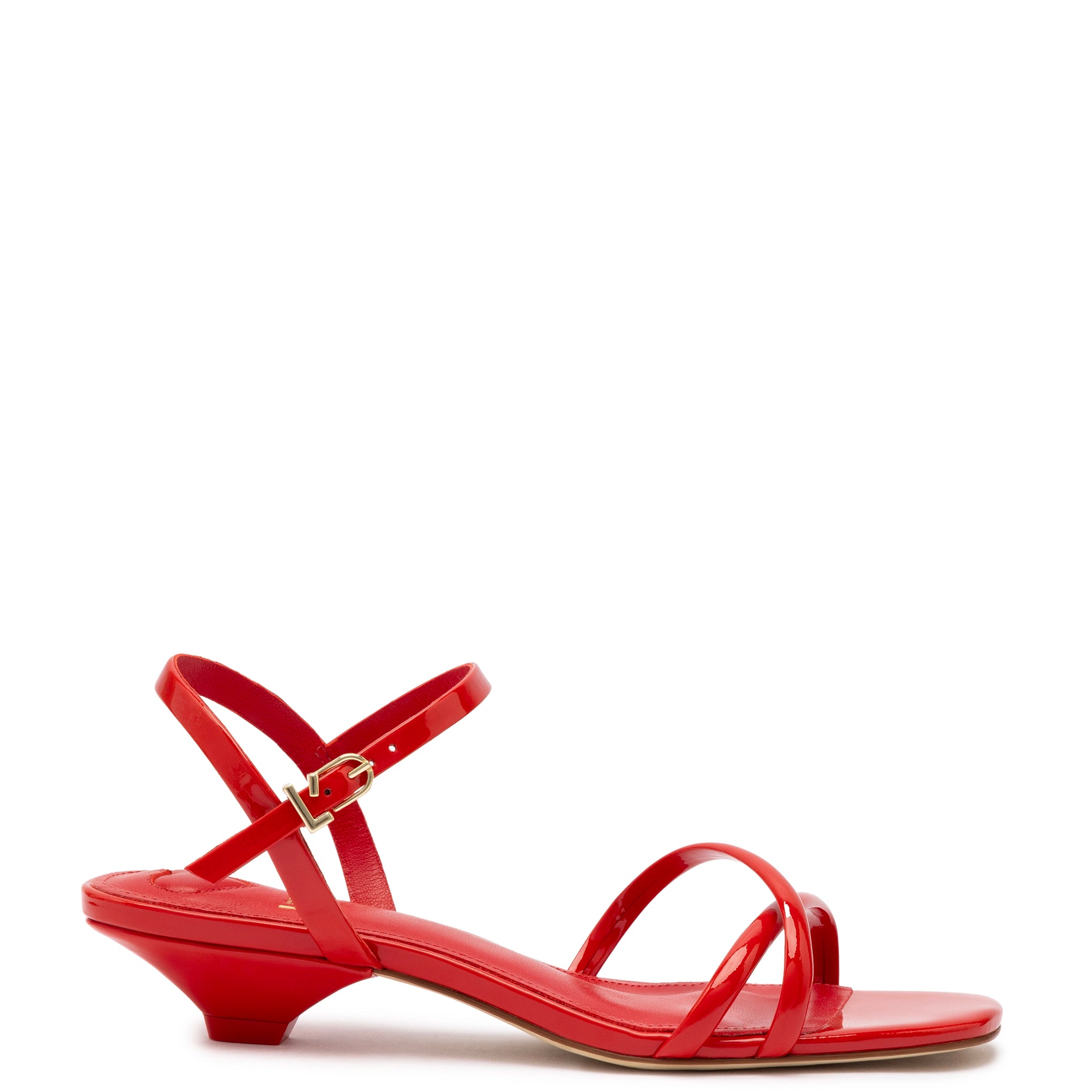 Charlotte Sandal In Scarlet Patent Leather