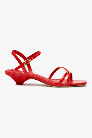 Charlotte Sandal In Scarlet Patent Leather