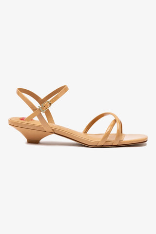 Charlotte Sandal In Tan Patent Leather