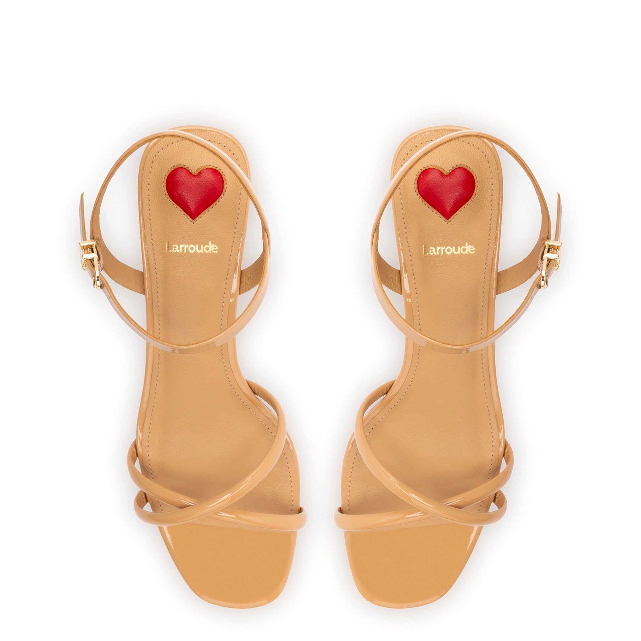 Charlotte Sandal In Tan Patent Leather