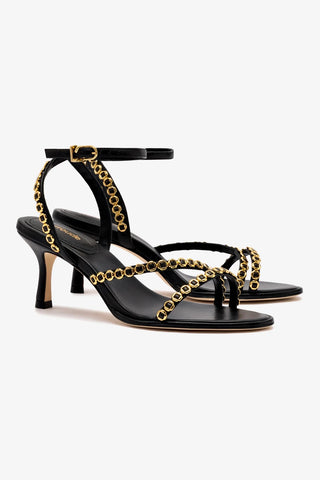 Milanina Mini Sandal In Black Leather