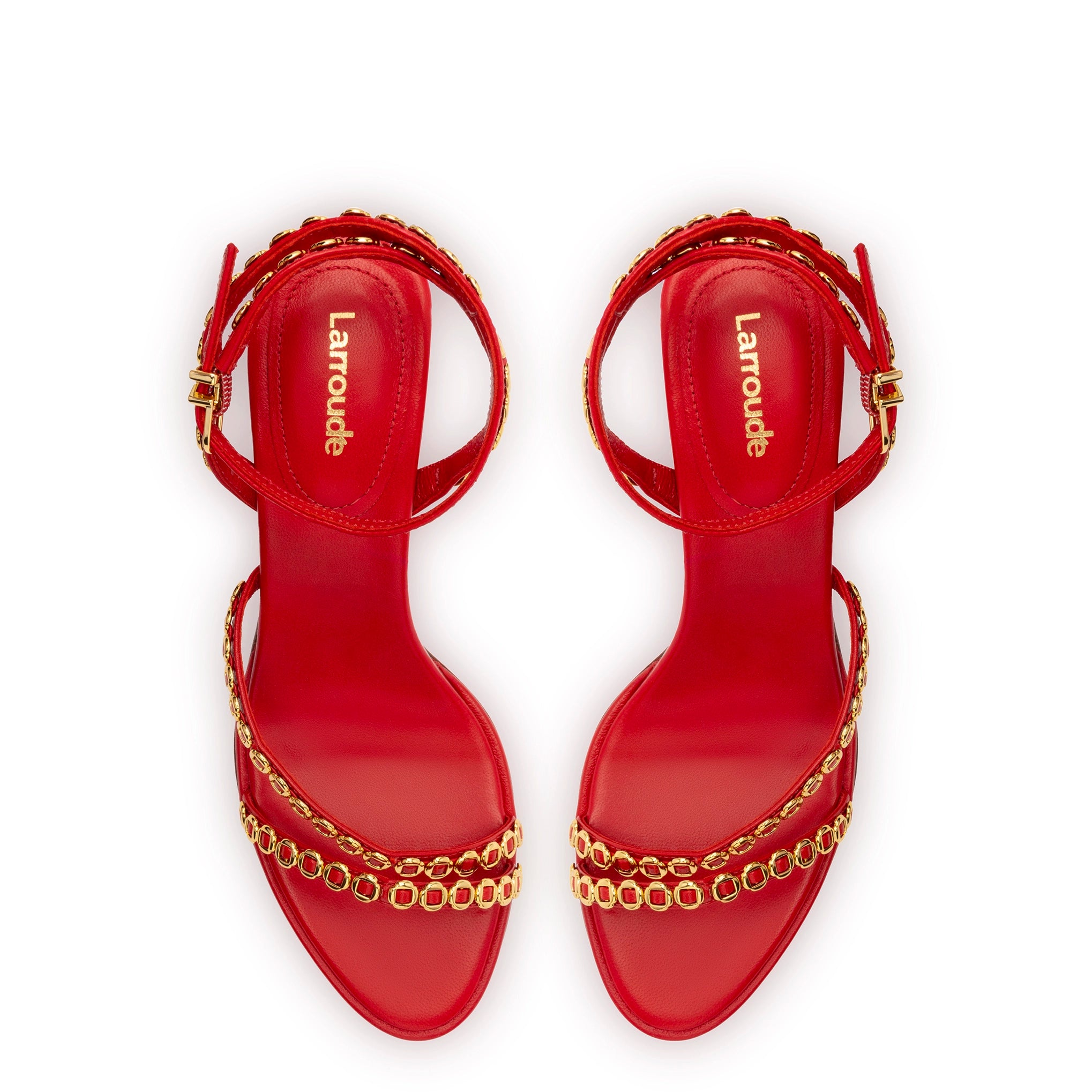 Milanina Mini Sandal In Scarlet Leather