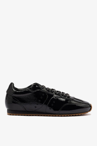 Stella Sneaker In Black Patent Leather Sneaker Larroudé 5 Black