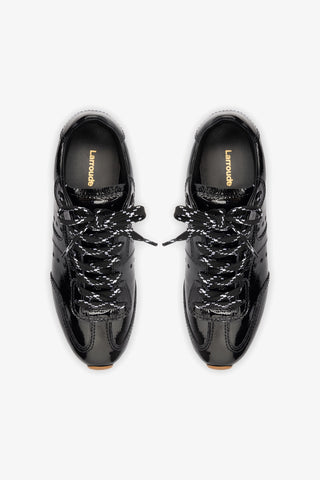 Stella Sneaker In Black Patent Leather