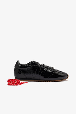 Stella Sneaker In Black Patent Leather