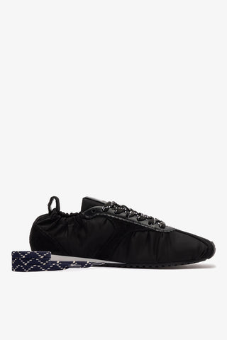 Stella Lite Sneaker In Black Nylon and Suede Sneaker Larroudé