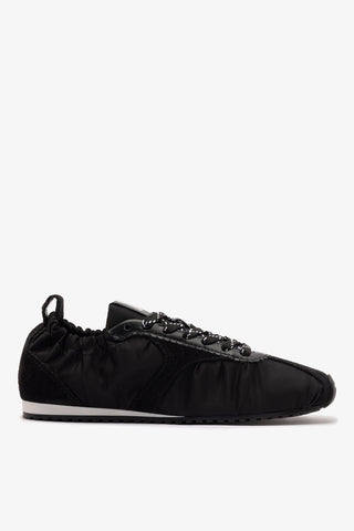 Stella Lite Sneaker In Black Nylon and Suede Sneaker Larroudé
