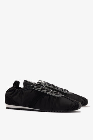 Stella Lite Sneaker In Black Nylon and Suede Sneaker Larroudé