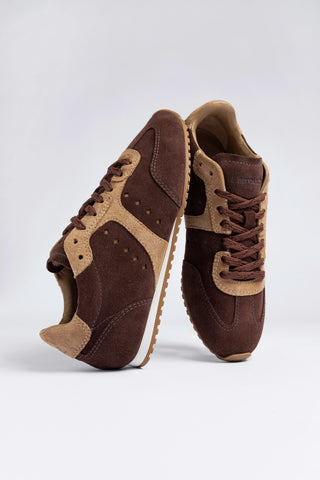 Stella Sneaker Brown Suede Sneaker Larroudé
