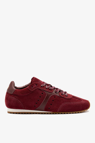 Stella Sneaker In Burgundy Suede