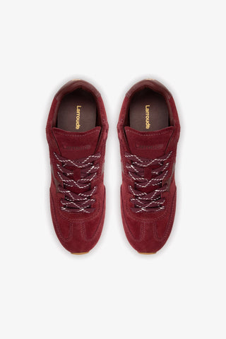 Stella Sneaker In Burgundy Suede