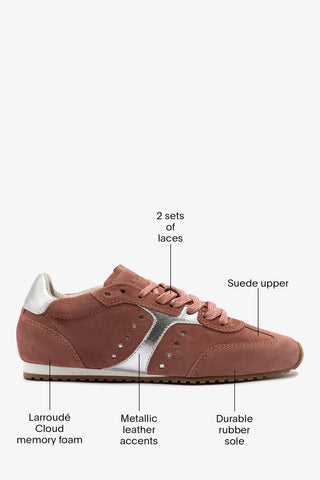Stella Sneaker Dusty Rose Suede