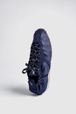 Stella Lite Sneaker In Navy Nylon and Suede Womens - Shoes - Sneakers Larroudé