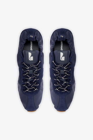 Stella Lite Sneaker In Navy Nylon and Suede Womens - Shoes - Sneakers Larroudé