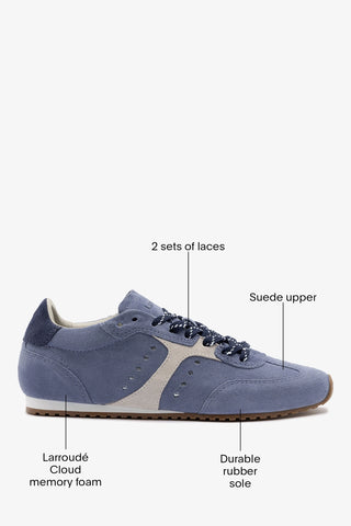 Stella Sneaker Niagara Blue Suede