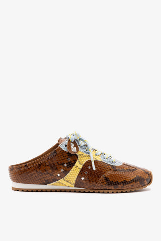 Stella Mule In Python Printed Leather