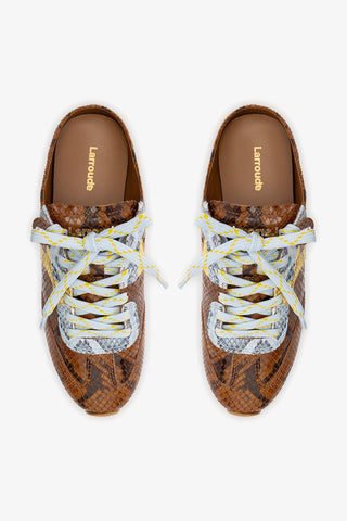 Stella Mule In Python Printed Leather