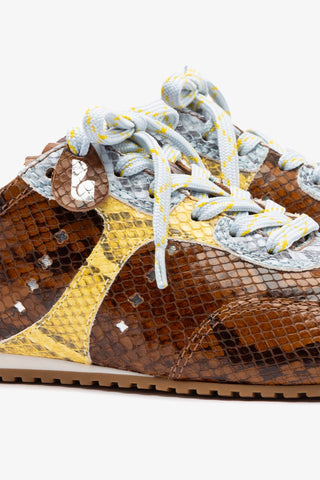 Stella Mule In Python Printed Leather