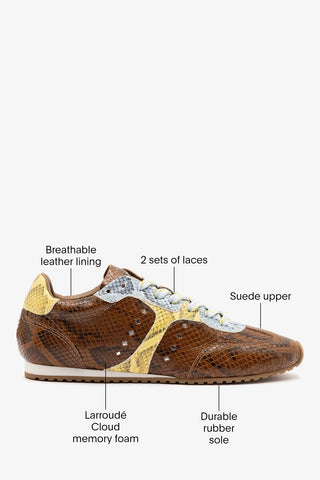 Stella Sneaker Oud Python Leather Sneaker Larroudé
