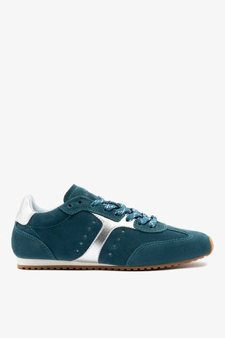 Stella Sneaker Teal Suede Sneaker Larroudé