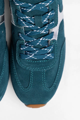 Stella Sneaker Teal Suede Sneaker Larroudé