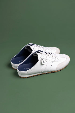 Stella Mule In Grey Suede