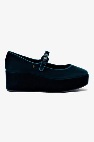 Blair Flatform In Deepsea Velvet