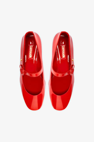 Blair Flatform In Scarlet Patent Leather