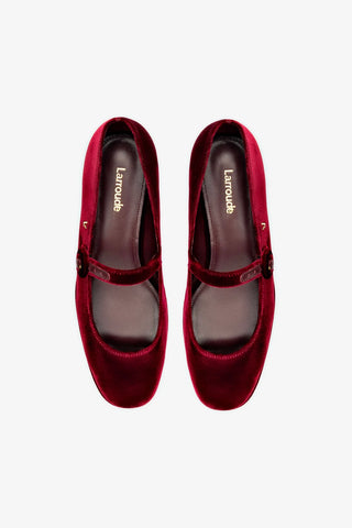 Blair Flatform In Wine Velvet