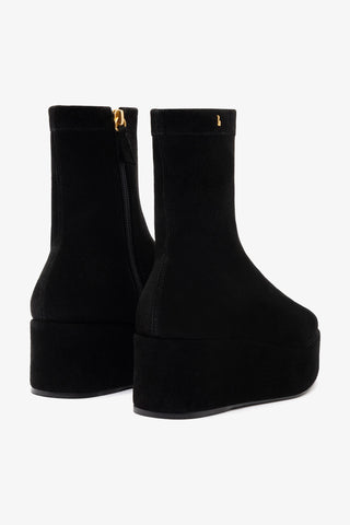 Dani Flatform Boot In Black Suede