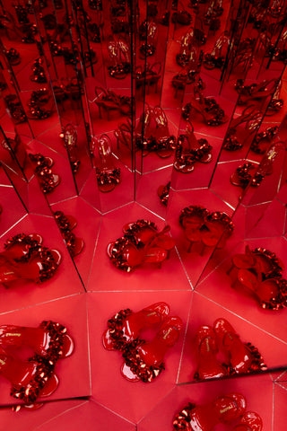 Morgan Sandal In Scarlet Patent Leather