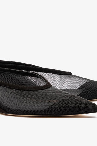 Loulou Mesh Mule Black — Larroudé