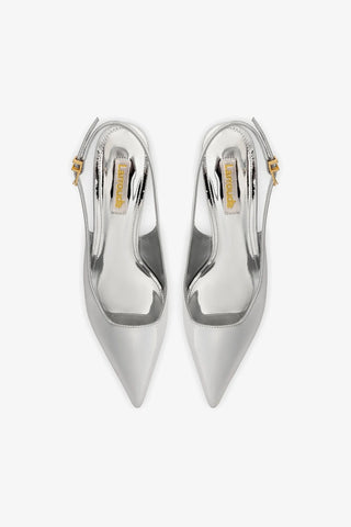 Loulou Pump In Silver Specchio