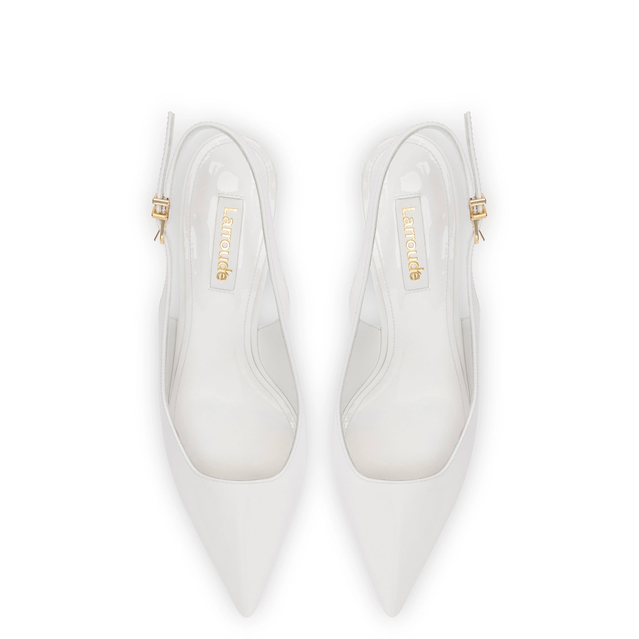 Loulou Pump In White Patent Leather