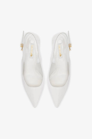 Loulou Pump In White Patent Leather