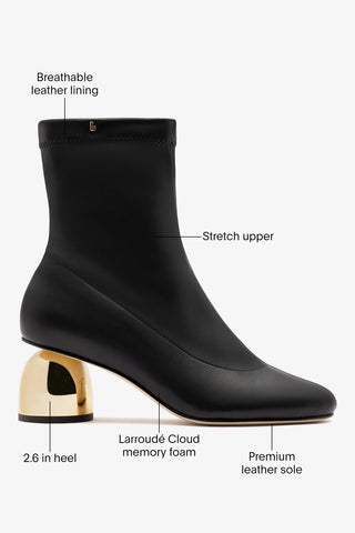Dew Drop Boot Black Stretch Boot Larroudé
