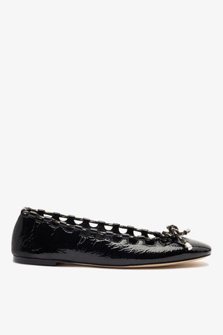 Gallina Ballet Flat In Black Patent Leather