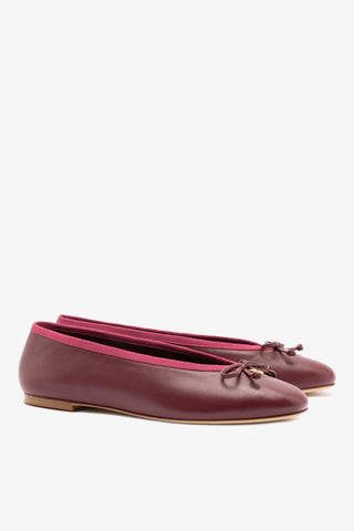 Pavlova Ballet Flat In Burgundy Leather
