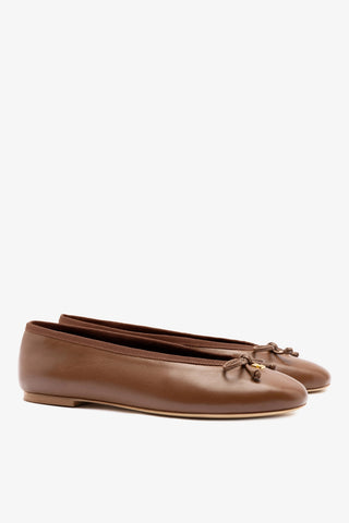 Pavlova Ballet Flat In Burnt Umber Leather