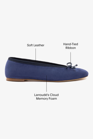Pavlova Ballet Flat In Indigo Suede