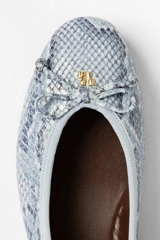 Pavlova Ballet Flat Maya Python Leather Ballet Larroudé